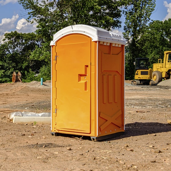 how often are the porta potties cleaned and serviced during a rental period in Pebble OH